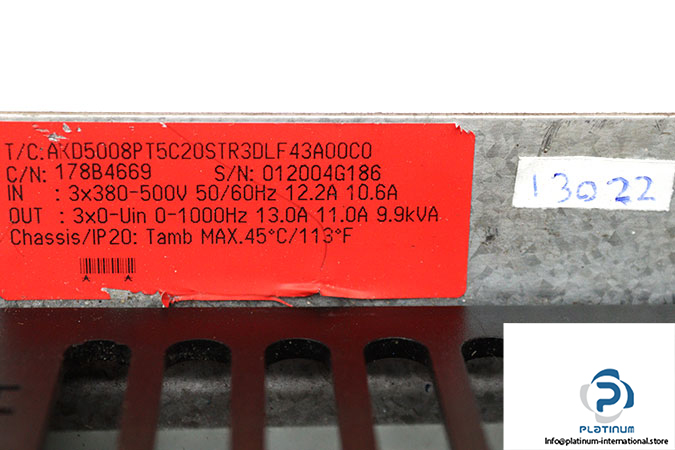 danfoss-AKD5008PT5C20STR3DLF43A00C0-frequency-converter-(Used)-3