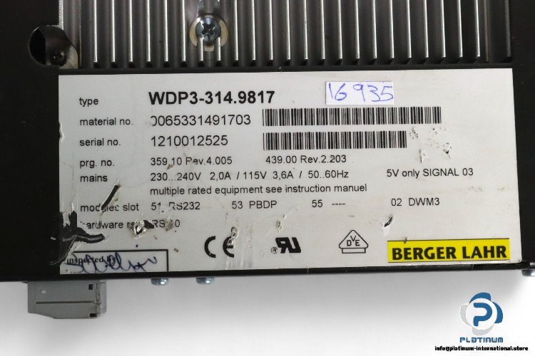 berger-lahr-WDP3-314.9817-Servo-drive-(Used)-2
