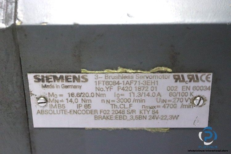 siemens-1FT6084-1AF71-3EH1-brushless-servo-motor(used)-2