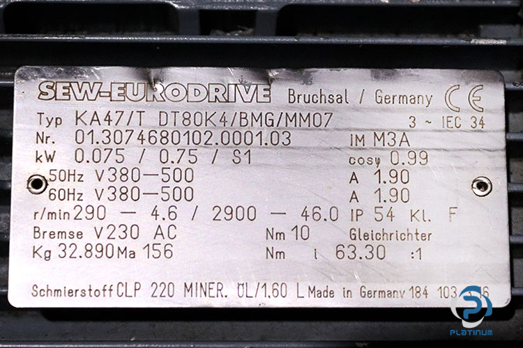 sew-KA47TDT80K4BMGMM07-helical-gearmotor(used)-2