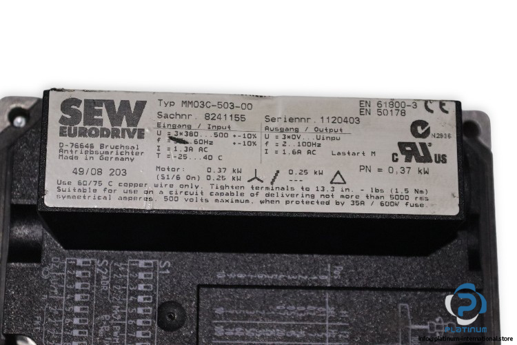 sew-K37DT71D4BMGHRMM03RE1AAMA6AVR1AX-helical-gearmotor(used)-3