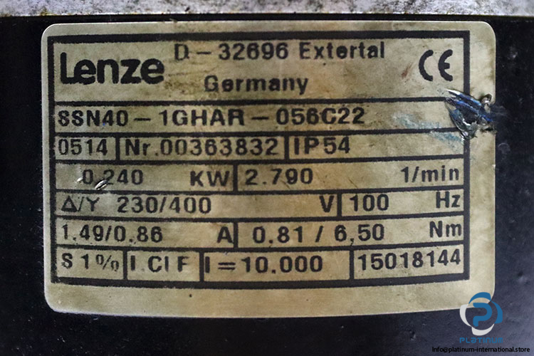 lenze-SSN40-1GHAR-056C22-servo-gear-motor(used)-3
