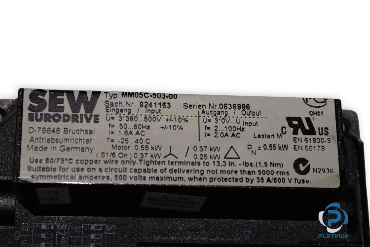 sew-W20-DT71D4-MM05-BW1-01.3080891301.0017.04-Spiroplan-gearmotor(used)-4