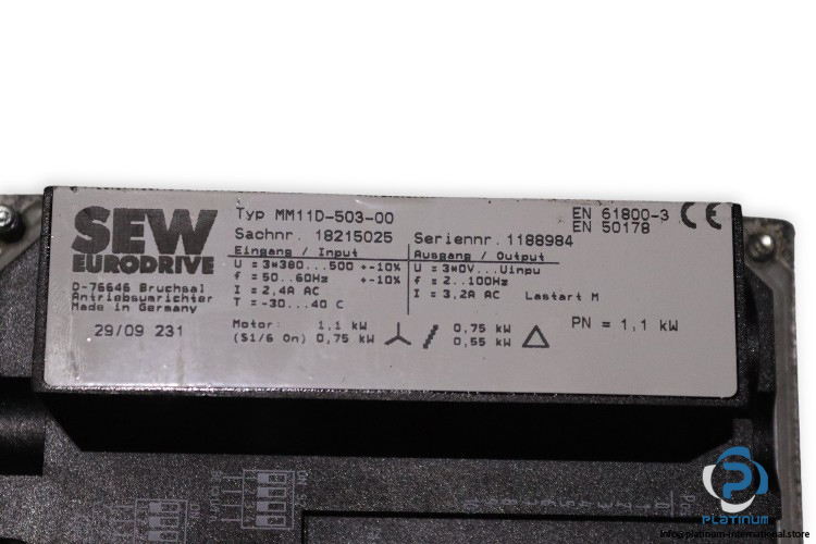 sew-SA47TDRS80M4MM11MOAZSK-helical-worm-gearmotor(used)-4