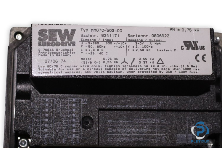 sew-SH47TDT80K4BMGMM07MFP-helical-worm-gearmotor(used)-6
