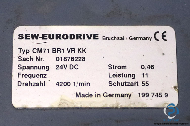 sew-R67CM71SBRTFVRRH1LKK-permanent-magnet-motor(used)-2