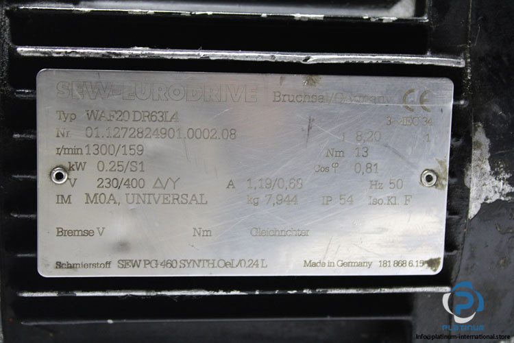 sew-WAF20-DR63LA-gear-motor(used)-2