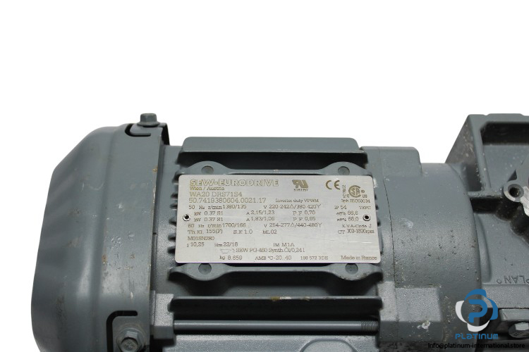 sew-WA20-DRS71S4-50.7419380604.0021.17-gear-motor(used)-2