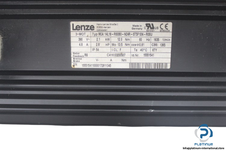 lenze-MCA-14L16-RS0B0-N24R-ST5F10N-R0SU-servo-motor(used)-2