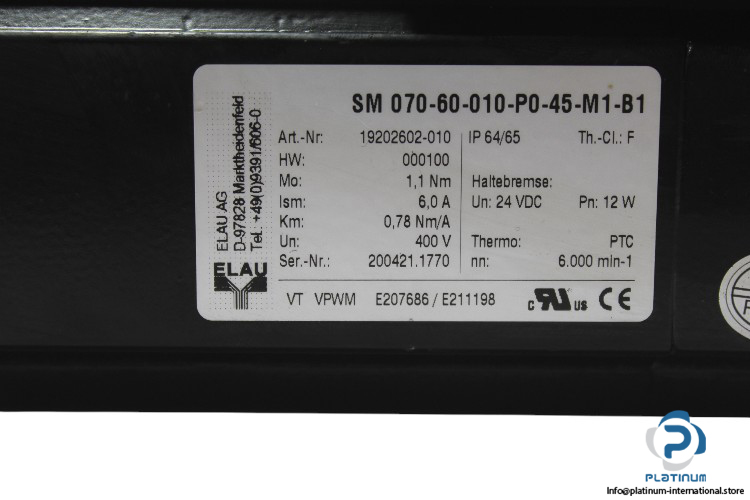 elau-SM-070-60-010-P0-45-M1-B1-servo-motor-used-2