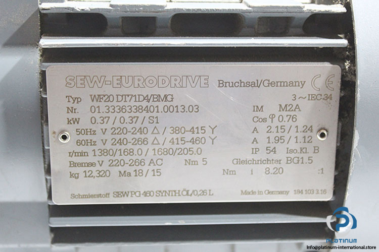sew-WF20-DT71D4_BMG-gearmotor-used-2