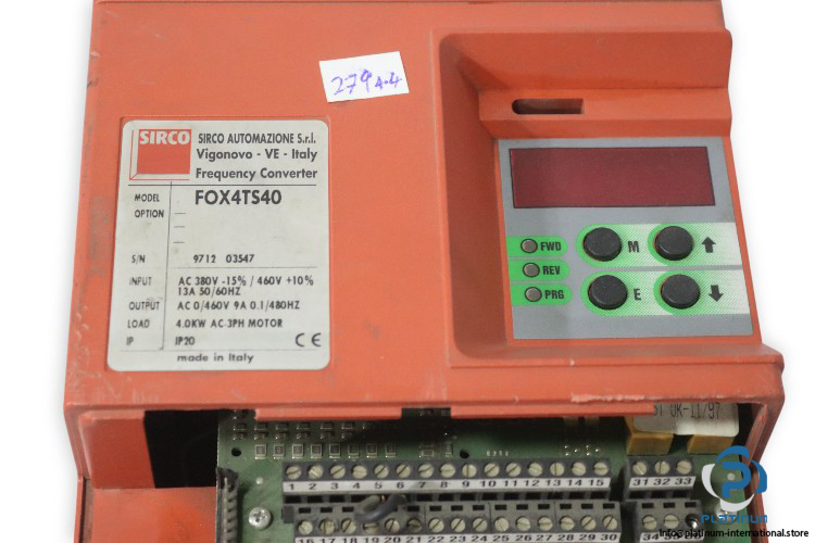 sirco-FOX4TS40-frequency-converter-(used)-1