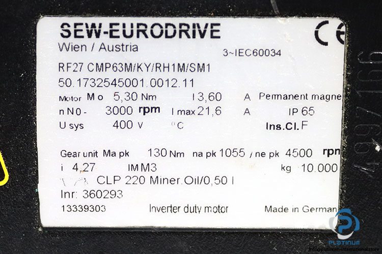 sew-RF27-CMP63M_KY_RH1M_SM1-ac-servo-motor-gear-used-other-2