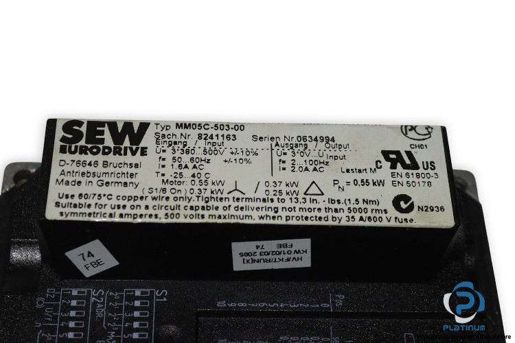 sew-W20-DT71D4_MM05_BW1-96.7221125401.0001.15-gear-motor-(used)-3