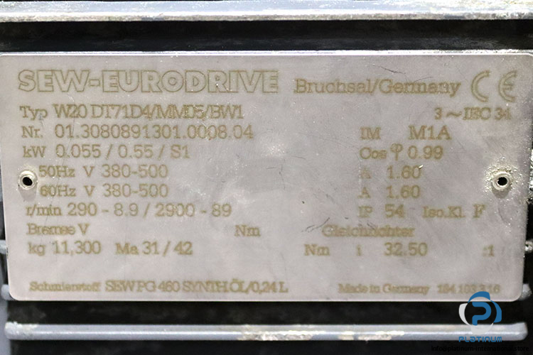 sew-W20-DT71D4_MM05_BW1-96.7221125401.0001.15-gear-motor-(used)-4