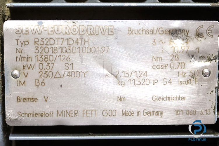 sew-R32DT71D4TH-helical-gearmotor-(used)-1