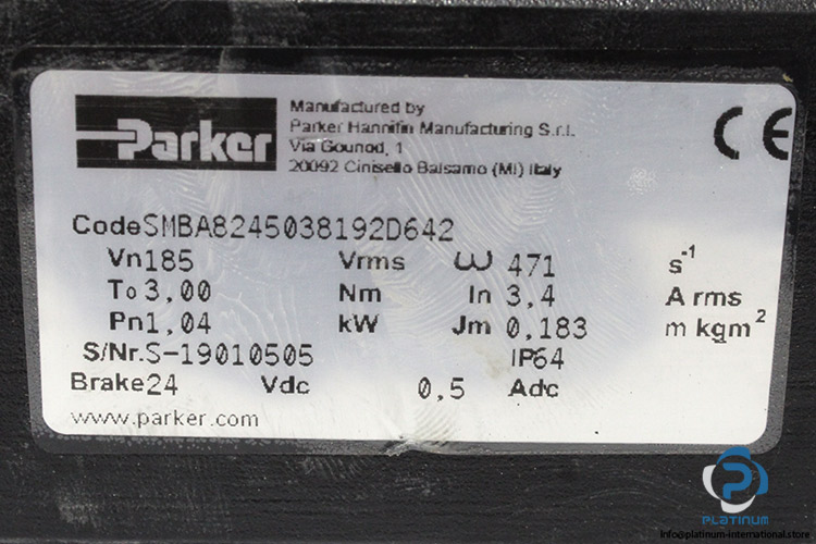 parker-SMBA8245038192D642-brushless-servo-motor-(used)-2