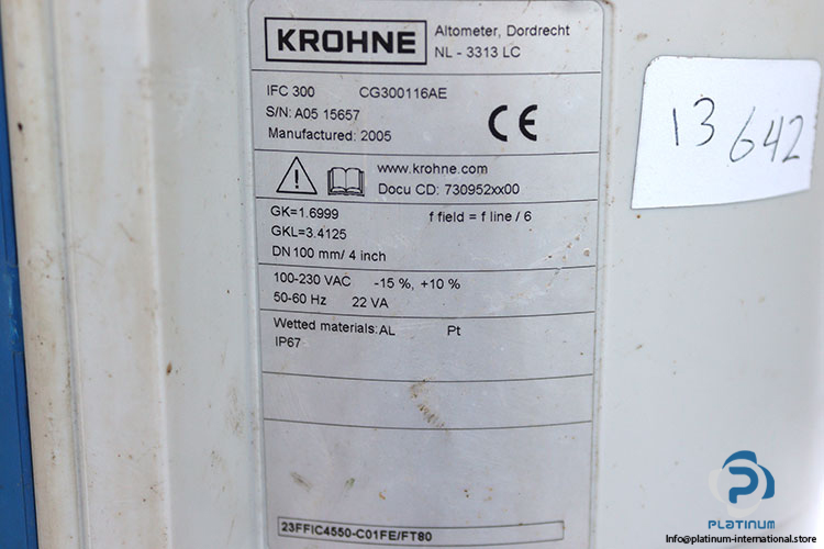krohne-CG300116AE-flowmeter-signal-converter-(used)-3