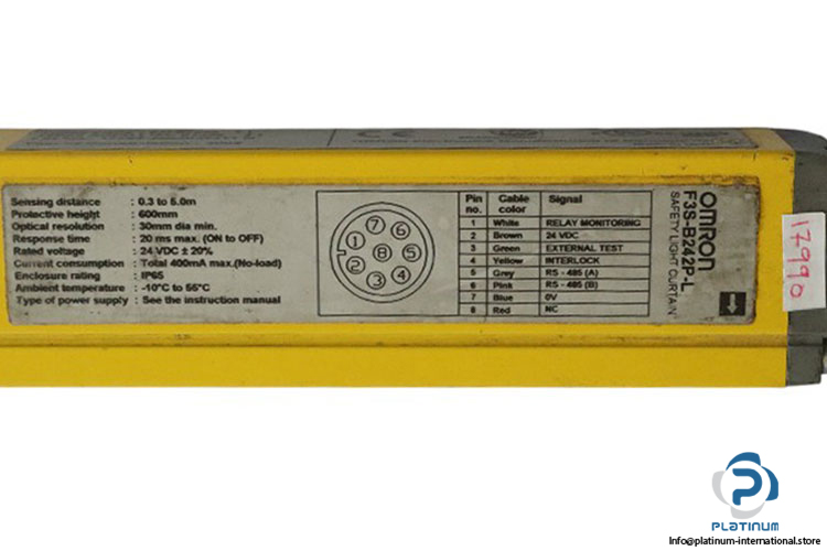 omron-F3S-B242P-L-safety-light-curtain-(used)-2