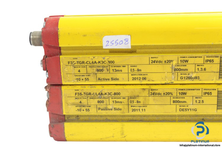 omron-F3S-TGR-CL4A-K3C-800-multi-beam-safety-sensor-(used)-4