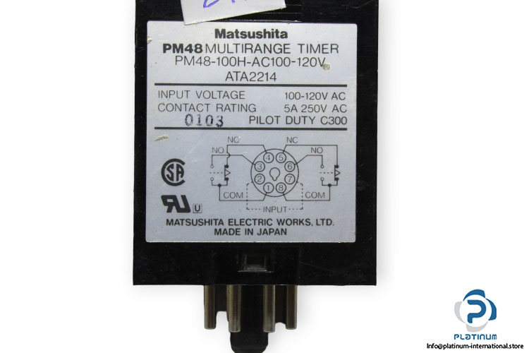 matsushita-PM48-100H-AC100-120V-multirange-timer-(used)-2