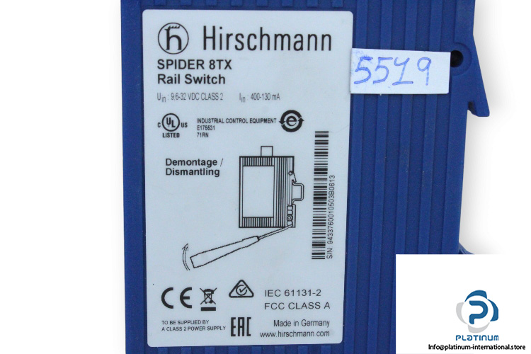 hirschmann-SPIDER-8TX-rail-switch-(used)-2