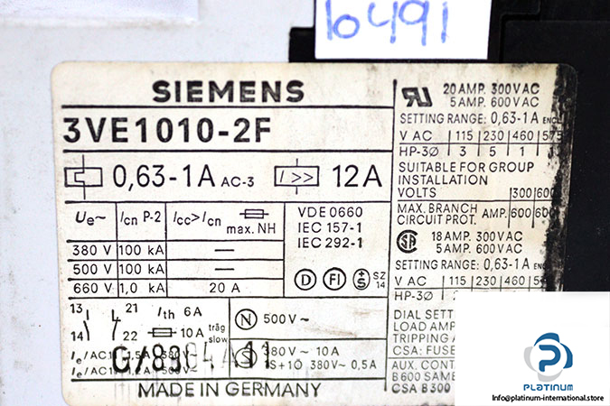 siemens-3VE1010-SF-motor-protection-(used)-2