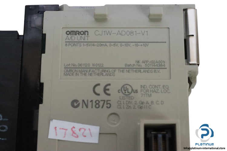 omron-CJ1W-AD081-V1-analog-i_o-unit-(used)-1