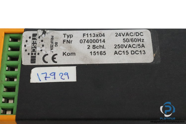 tesch-F113X04-emergency-stop-relay-(used)-2