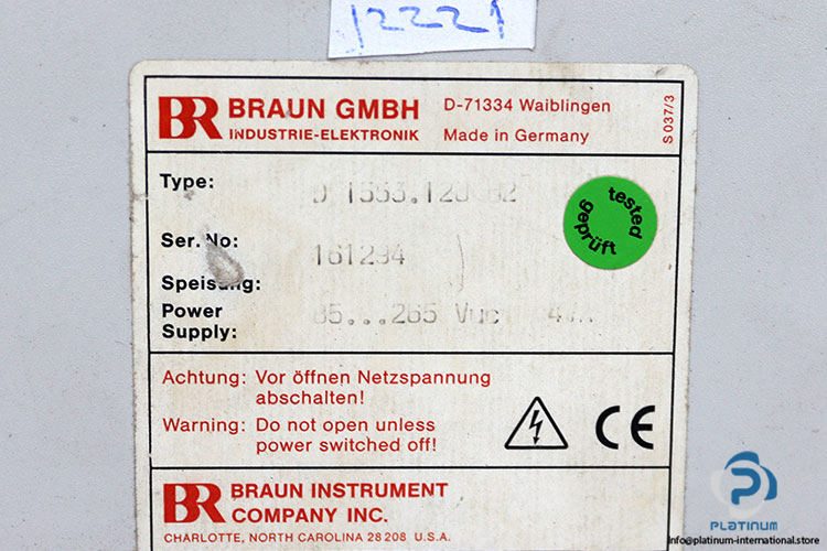 braun-D1553.120U2-speed-and-direction-monitor-(Used)-2