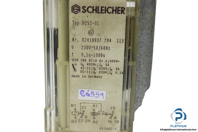 Schleicher-DZ52-SL-time-relay(used)-3