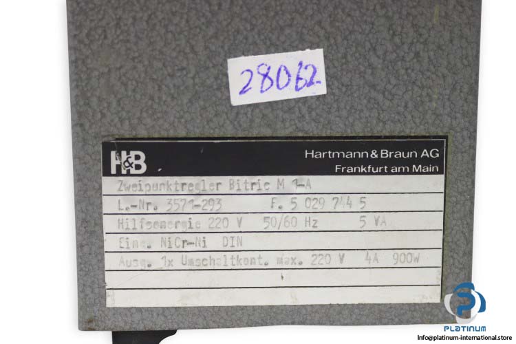 hartmann-braun-F.5-029-744-5-temperature-controller-(used)-3