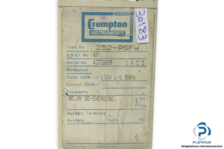 Crompton-252-psfw-protector-relay(used)-2