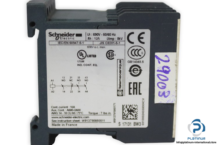 schneider-ca4kn31bw3-control-relay(used)-2