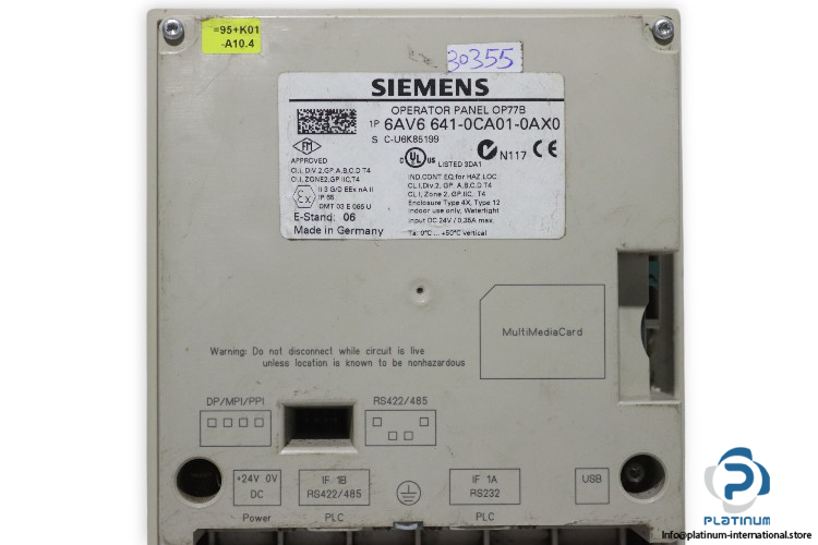siemens-6AV6-641-0CA01-0AX0-operator-panel-(Used)-3