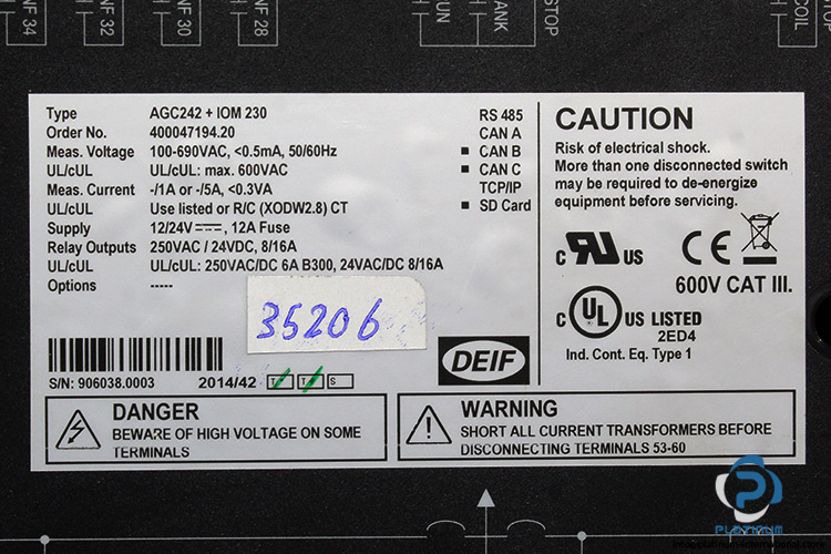 deif-AGC242-IOM-230-automatic-genset-controller-(Used)-4