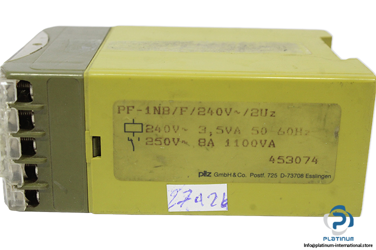 pilz-PF-1NB_F_240VAC_2UZ-453074-0.04-1s-time-safety-relay-(Used)-2