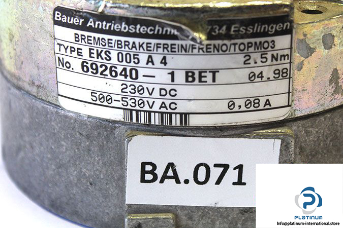 bauer-eks-005-a4-230v-2-5n-electric-brake-2