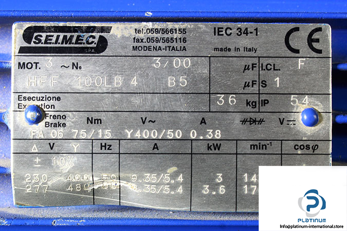 seimec-hff-100lb-4-b5-motor-brake(used)-2
