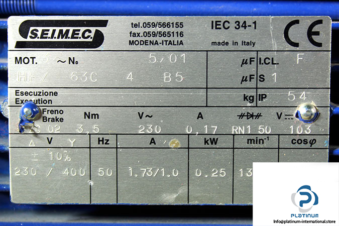 seimec-HFZ-63C-4-B5-brake-motor-used-2