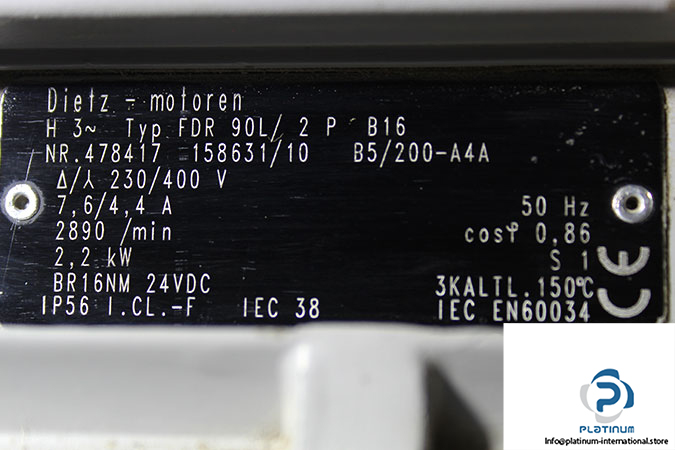 dietz-motoren-FDR-90L_2-P-B16-brake-motor-used-2