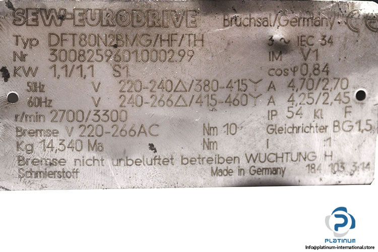 sew-DFT80N2BMG_HF_TH-brake-motor-used-2