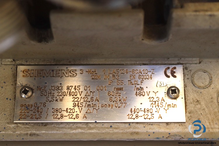 siemens-1LA5134-6CA10-Z-brake-motor(used)-3