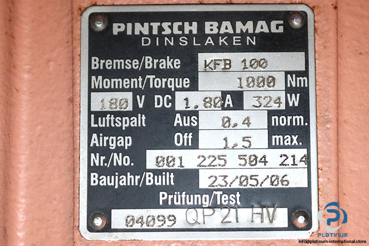 Pintsch-KFB-100-brake(used)-3