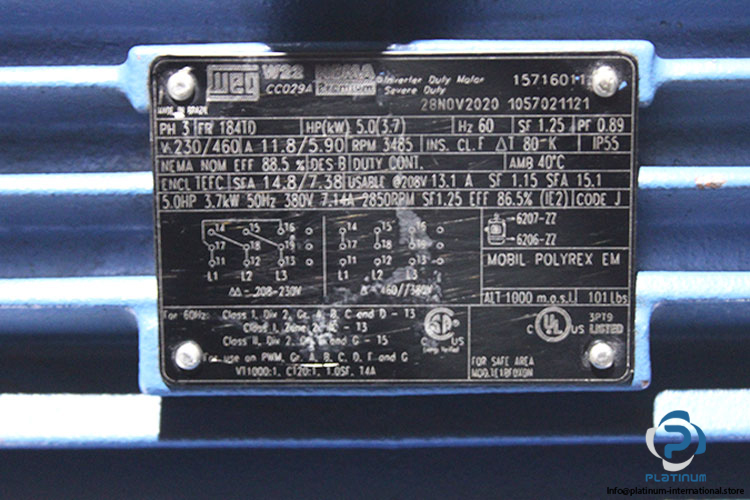 weg-184TD-electric-motor(used)-2