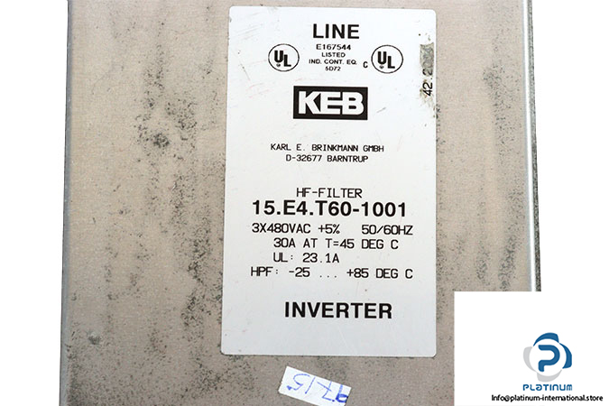 keb-15.E4.T60-1001-hf-filter-(Used)-1