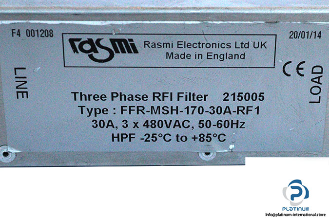 rasmi-FFR-MSH-170-30A-RF1-rfi-filter-(Used)-2
