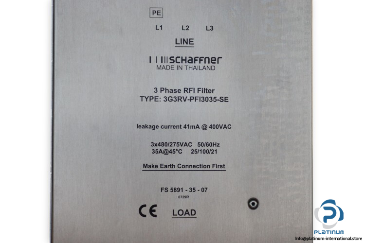 schaffner-3G3RV-PFI3035-SE-3-Phase-rfi-filter-(New)-3