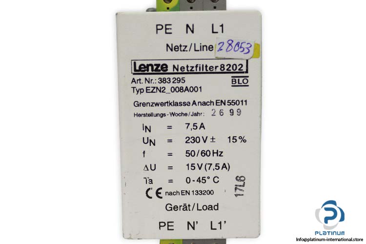 lenze-EZN2_008A001-line-filter-(new)-1