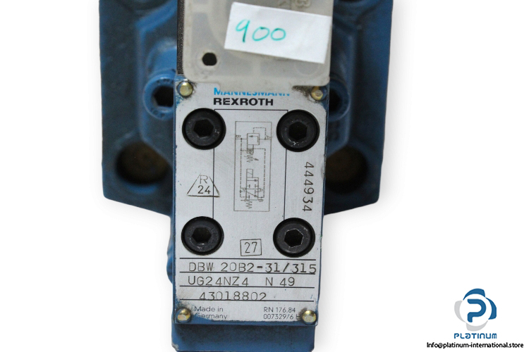 Rexroth-DBW-20B2-31_315-ug24nz4-n-49-pressure-relief-valve-(used)-2